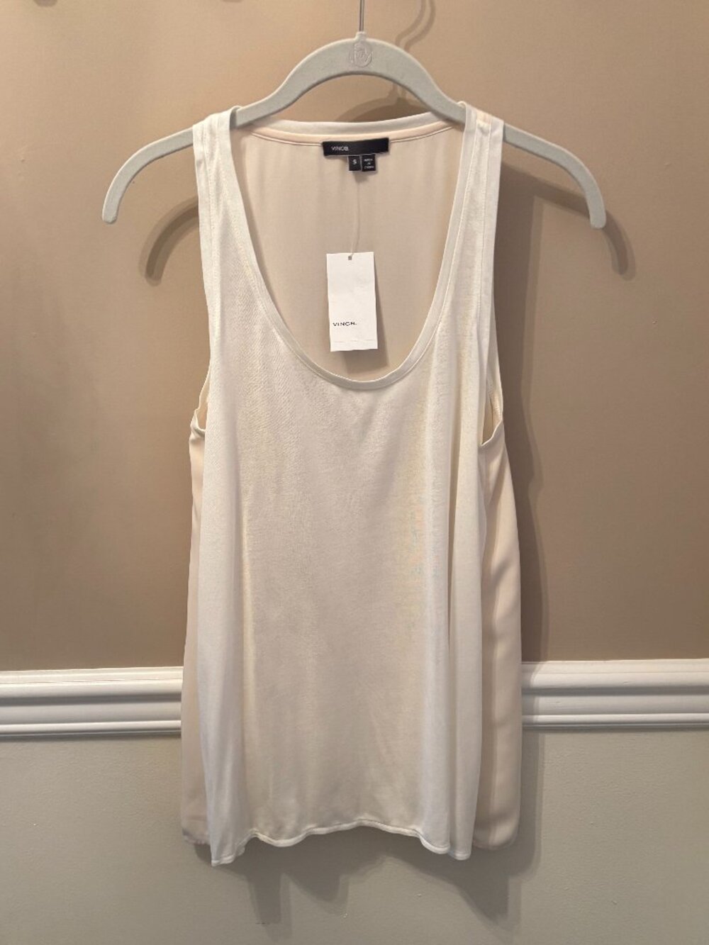 VINCE Woman's Tank Top Size S in color Off White